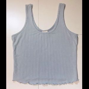 Baby Blue Cropped Tank Top